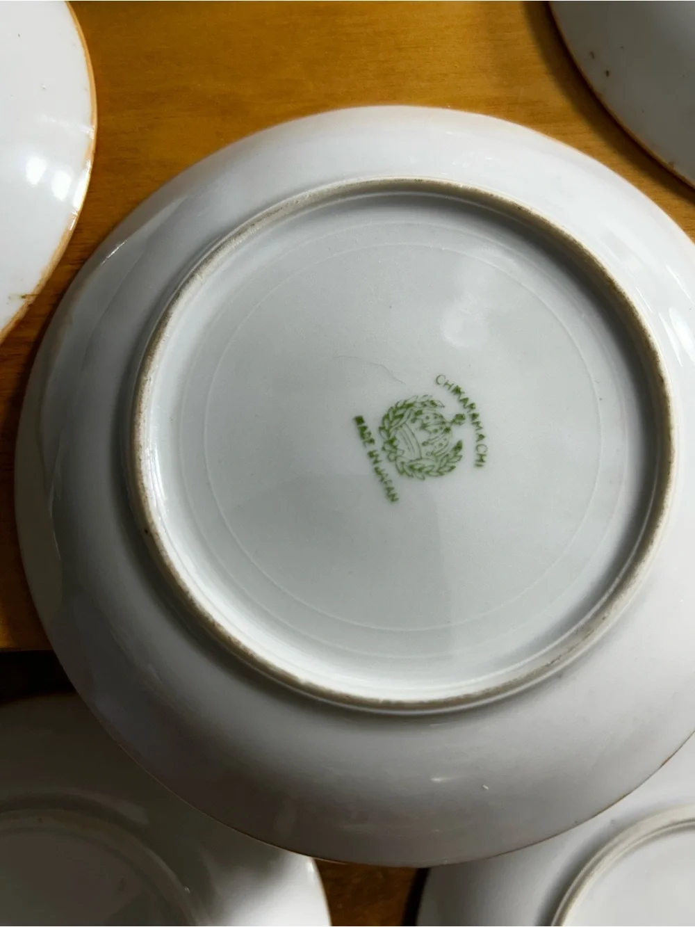 Vintage Chikatamachi By Noritake 6 Tea Cup Plates/ Set Made In Japan Hand Painte